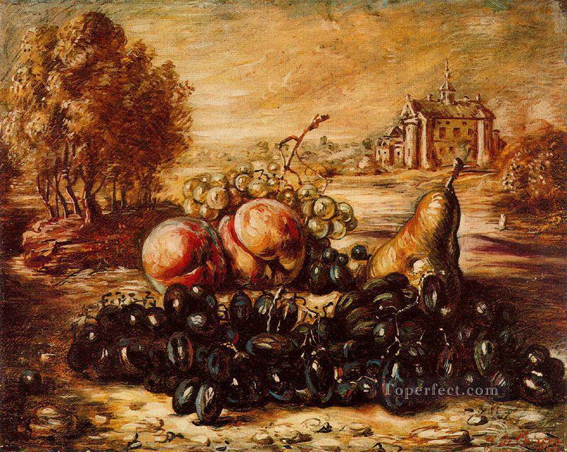 black grape Giorgio de Chirico Metaphysical surrealism Oil Paintings